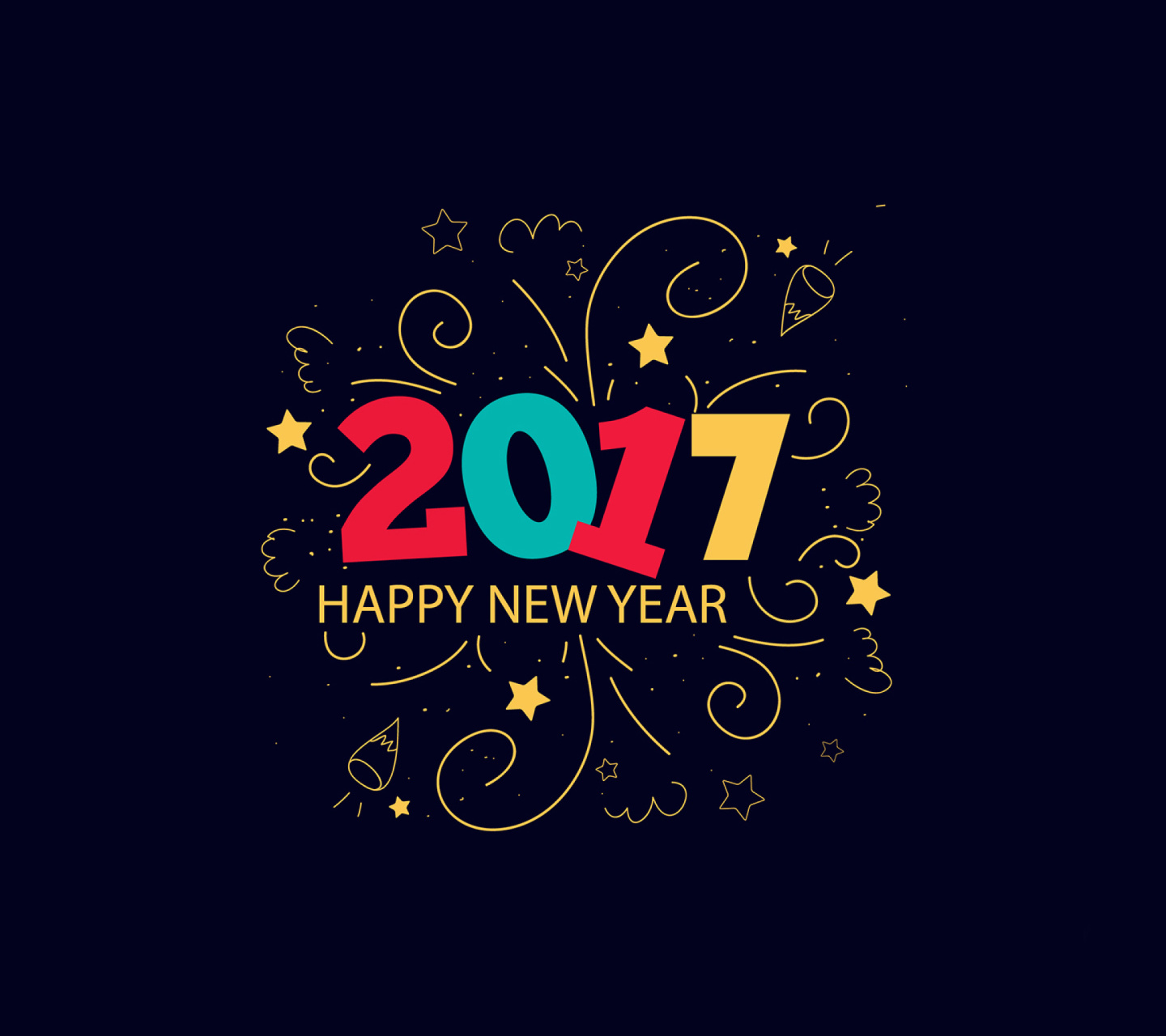 Das New Year 2017 Wallpaper 1440x1280