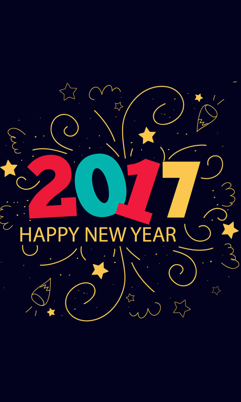Das New Year 2017 Wallpaper 768x1280