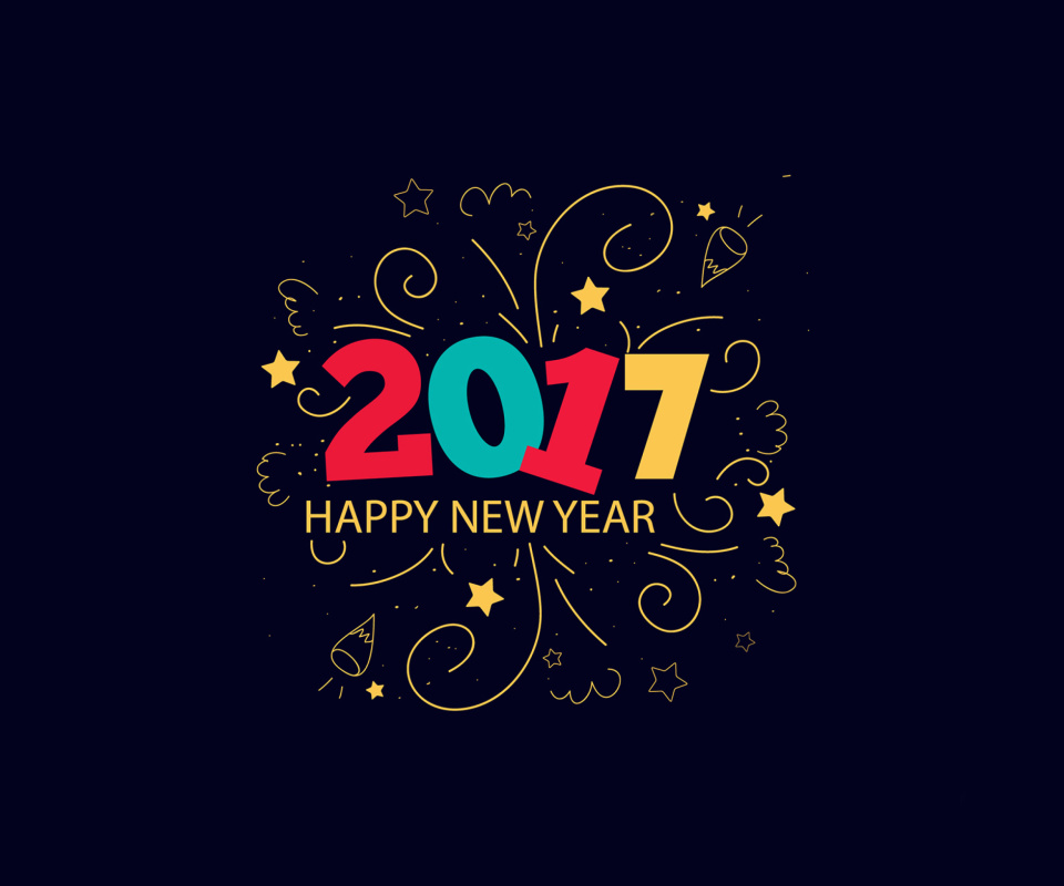 Das New Year 2017 Wallpaper 960x800
