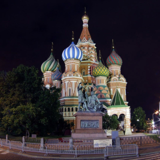 Kostenloses Cathedral of Vasily the Blessed in Red Square in Moscow Wallpaper für 208x208