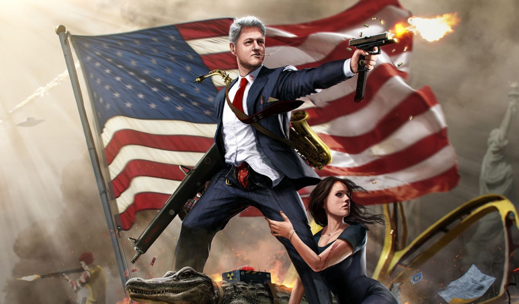 Das United States Bill Clinton Wallpaper 1024x600