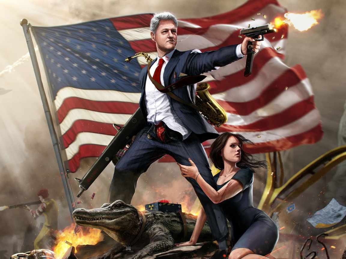 Обои United States Bill Clinton 1152x864