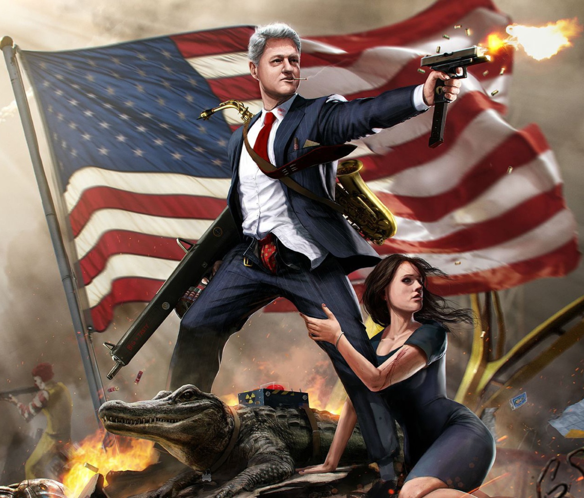 Das United States Bill Clinton Wallpaper 1200x1024