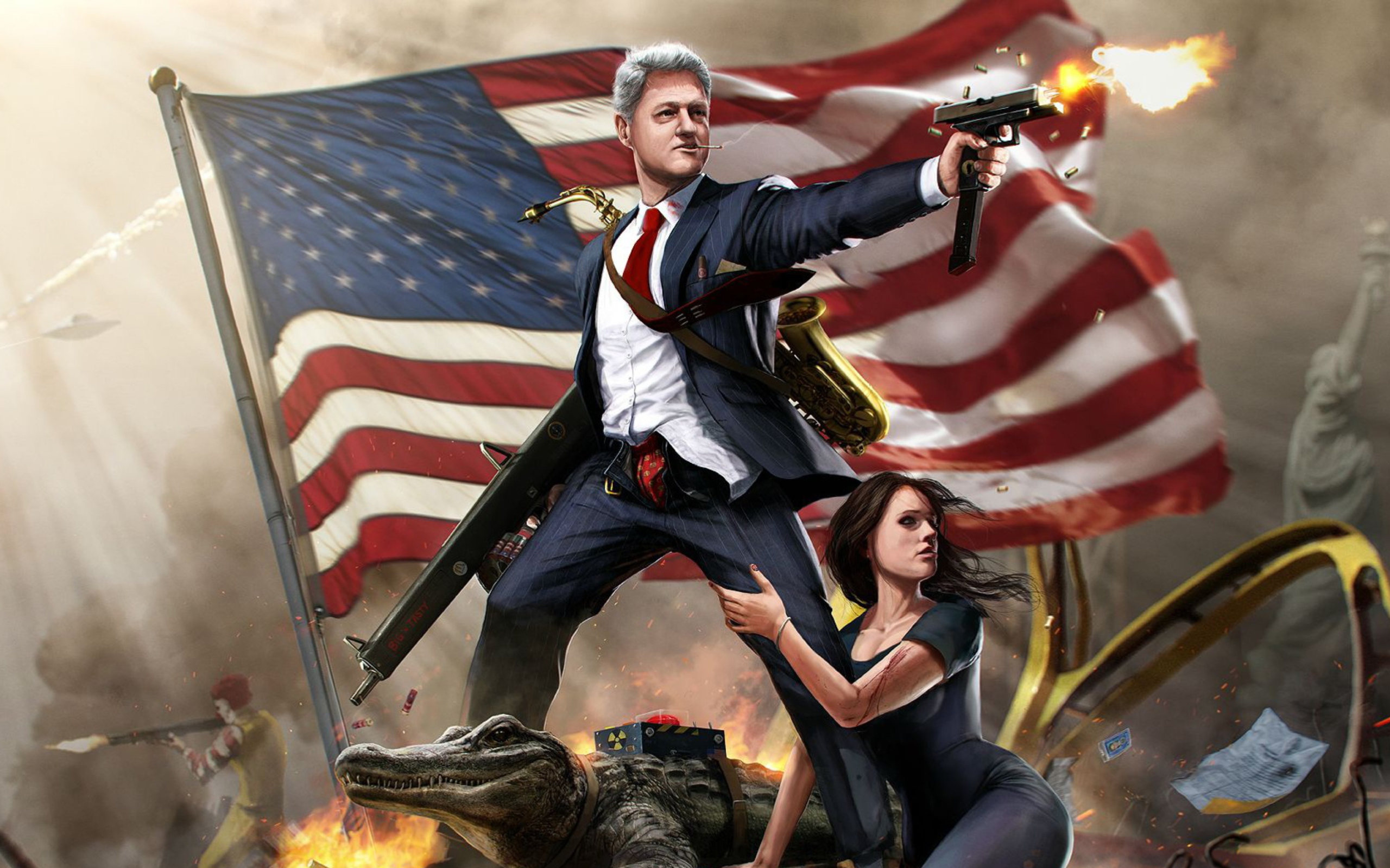 Screenshot №1 pro téma United States Bill Clinton 2560x1600