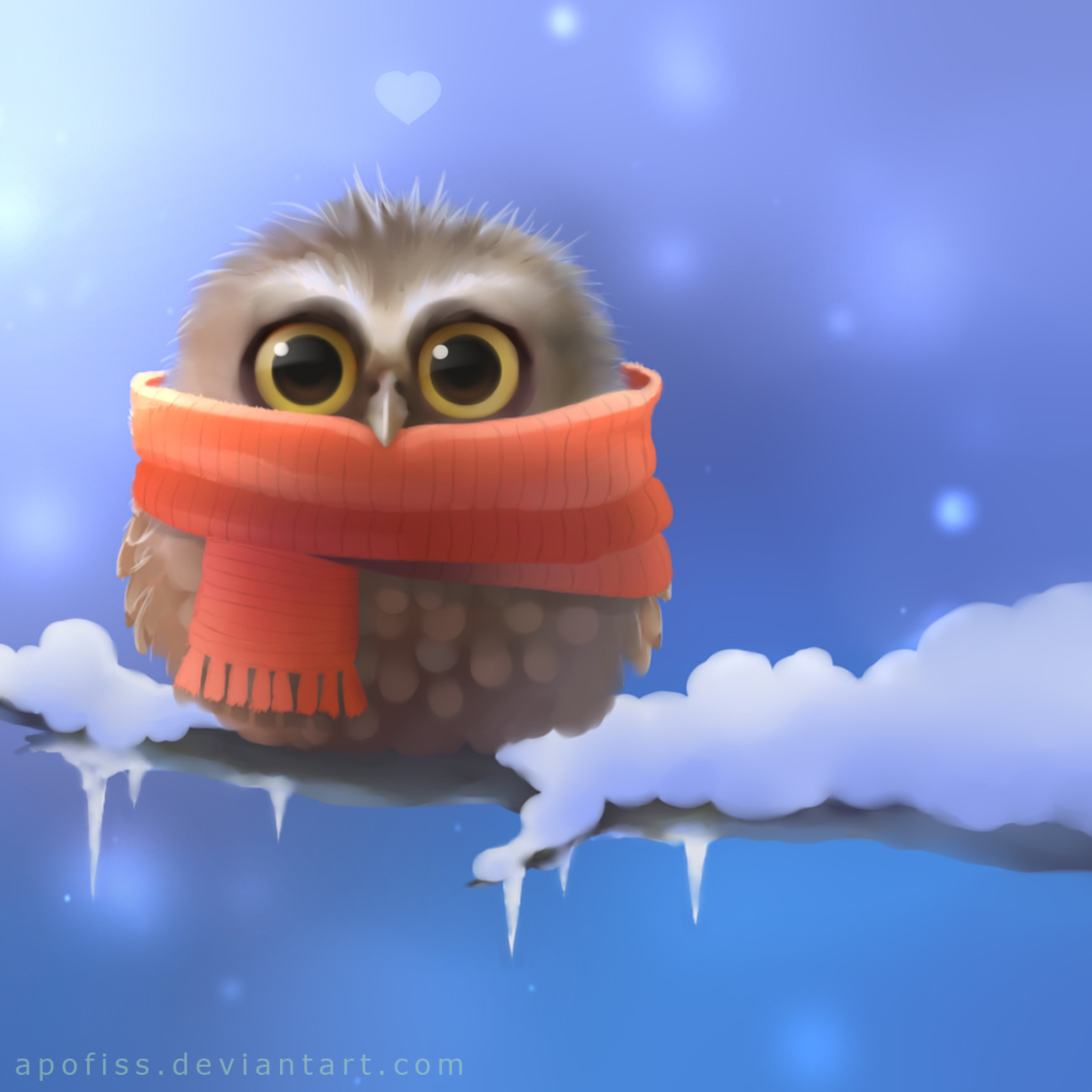 Cold Owl wallpaper 2048x2048
