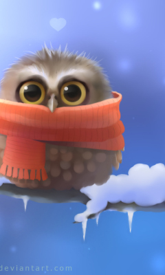 Fondo de pantalla Cold Owl 240x400