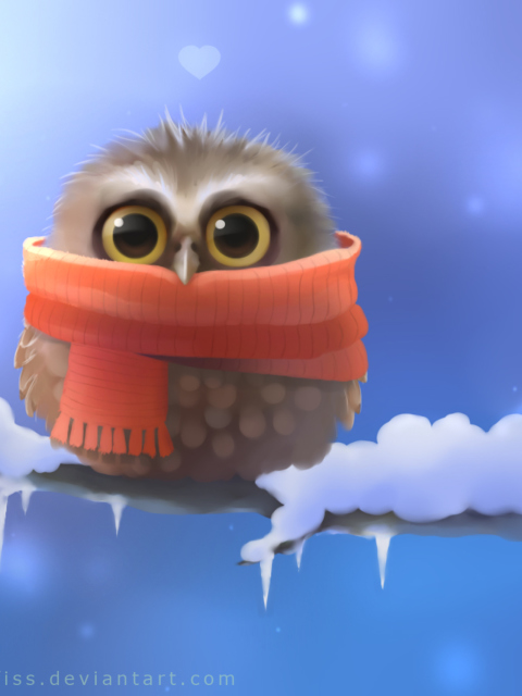 Обои Cold Owl 480x640