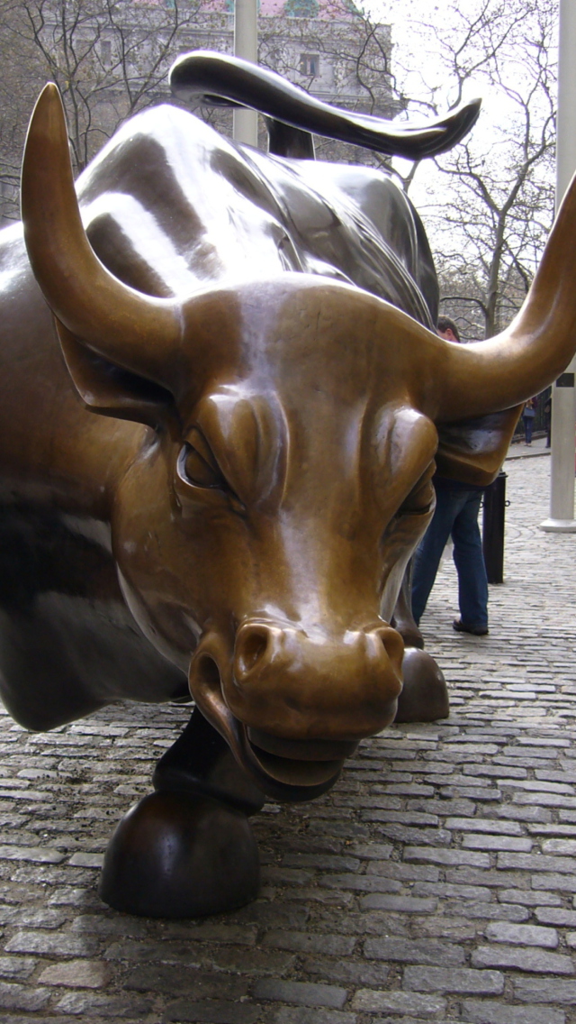 Das The Wall Street Bull Wallpaper 640x1136