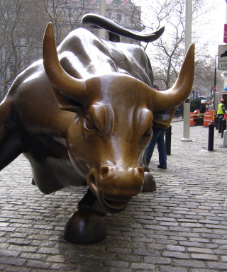 The Wall Street Bull - Obrázkek zdarma pro 128x160