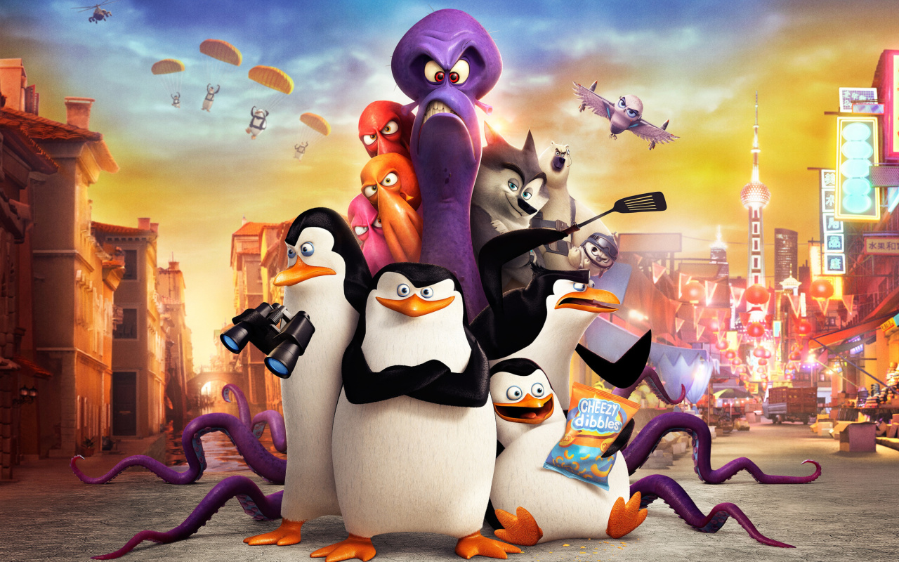 Das The Penguins of Madagascar 2014 Wallpaper 1280x800