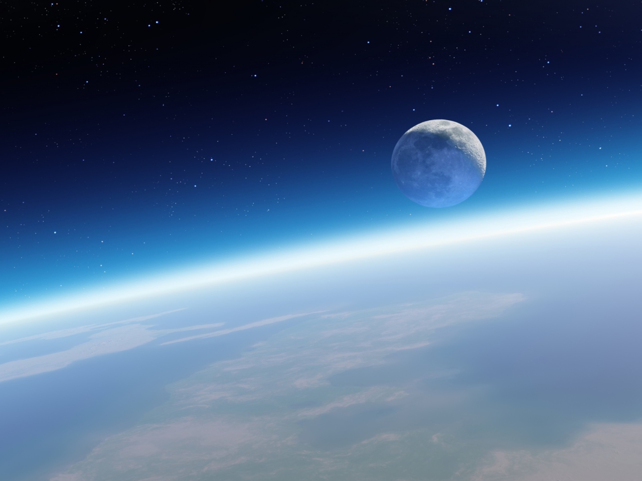 Screenshot №1 pro téma Earth And Moon 1280x960