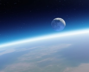 Fondo de pantalla Earth And Moon 176x144