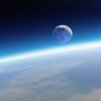 Sfondi Earth And Moon 208x208