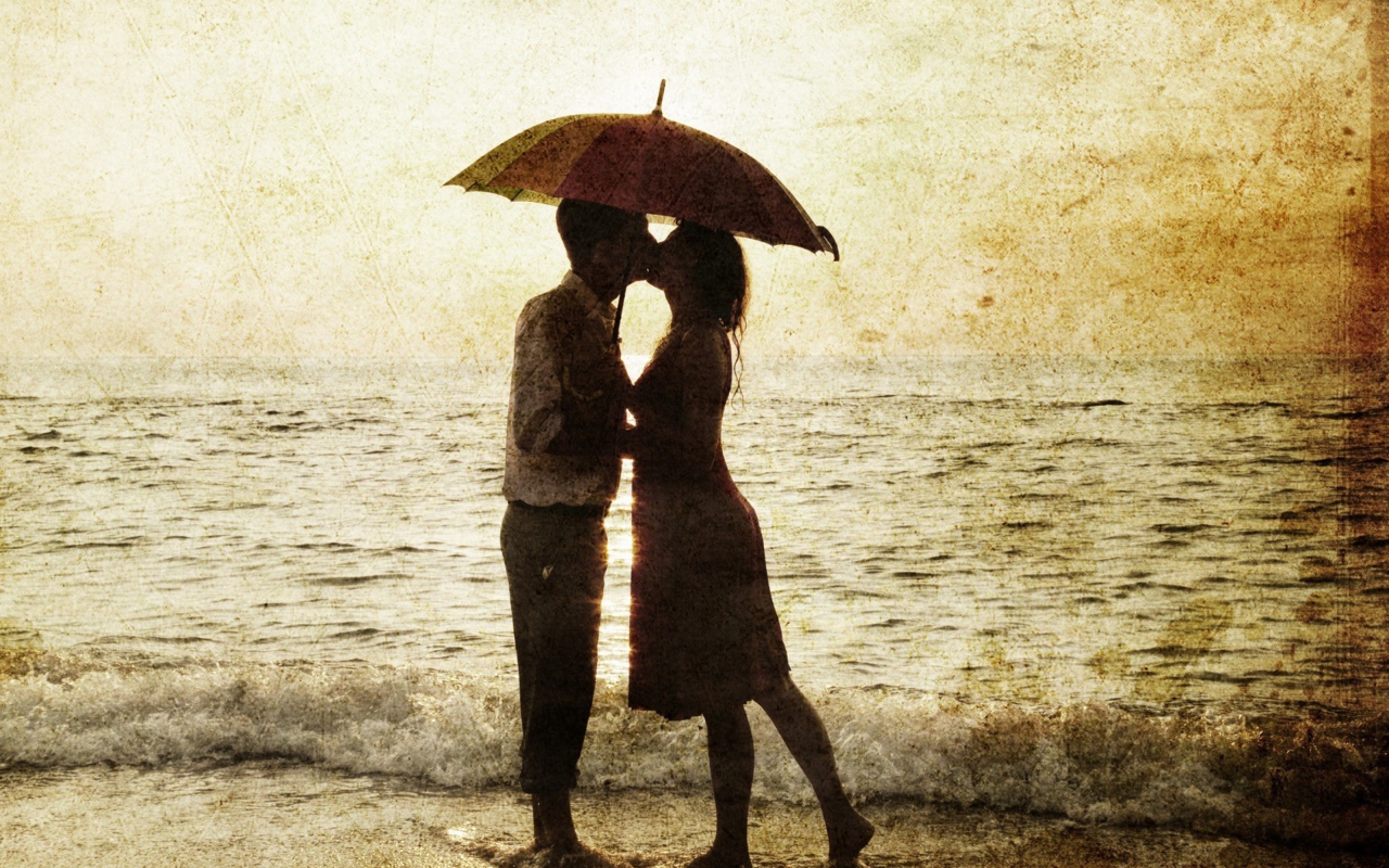 Das Couple Kissing Wallpaper 1280x800