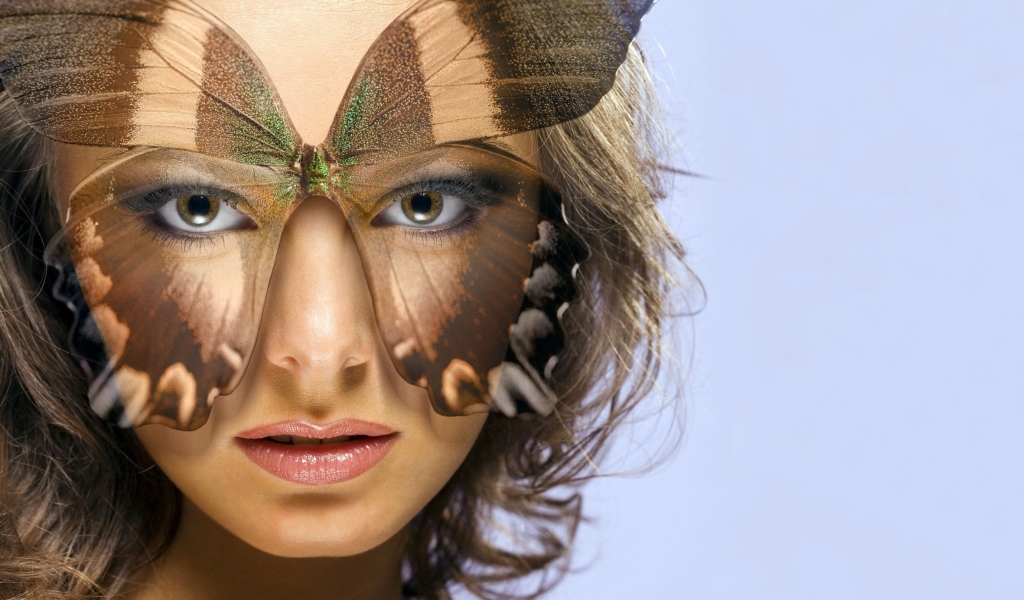 Das Butterfly Mask Wallpaper 1024x600