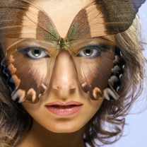 Das Butterfly Mask Wallpaper 208x208