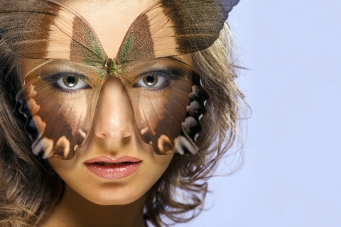 Das Butterfly Mask Wallpaper 480x320