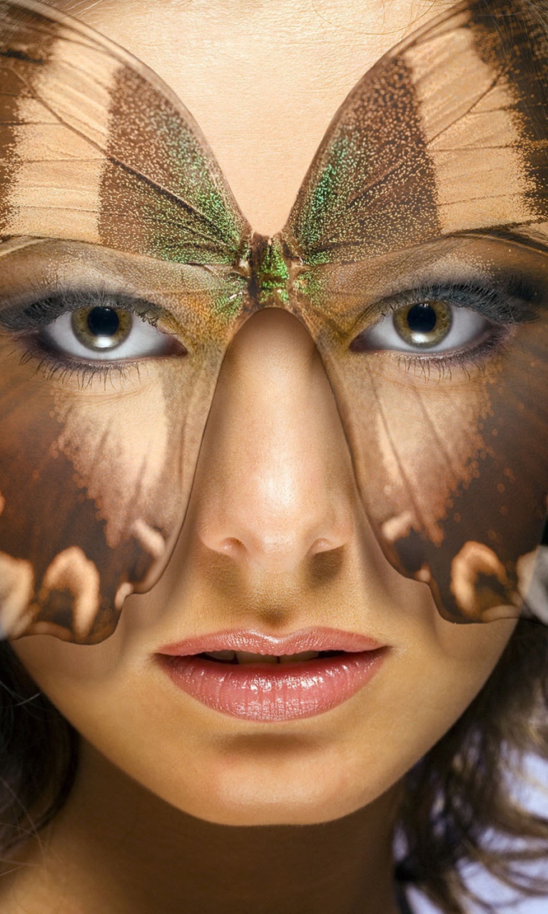 Fondo de pantalla Butterfly Mask 768x1280