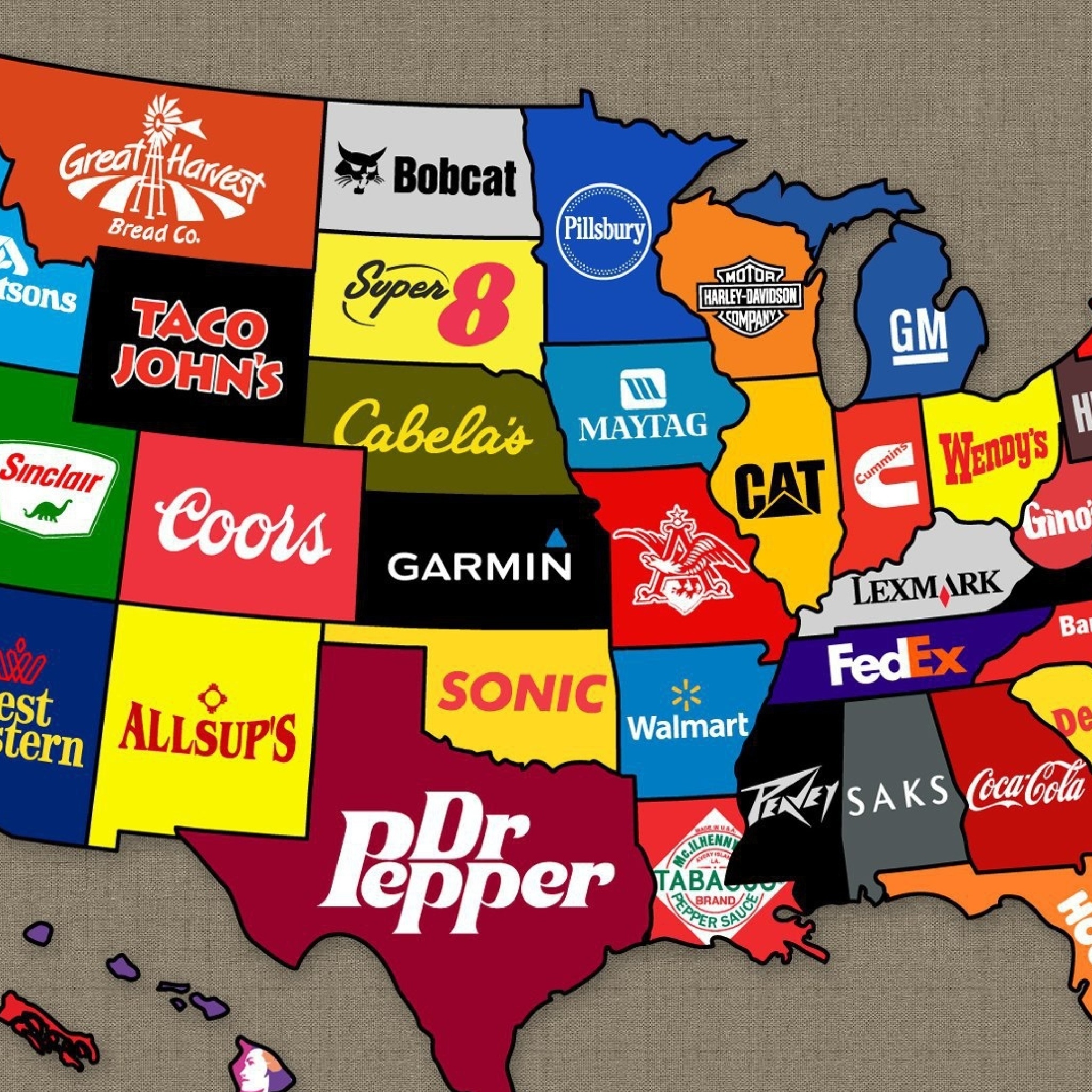 Us Brands Map screenshot #1 2048x2048