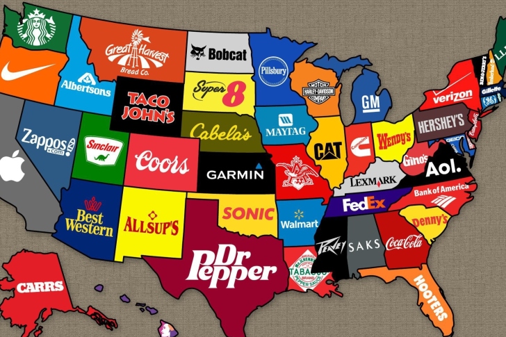 Das Us Brands Map Wallpaper