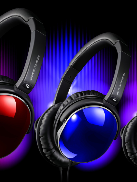 Screenshot №1 pro téma Colorful Headphones 480x640