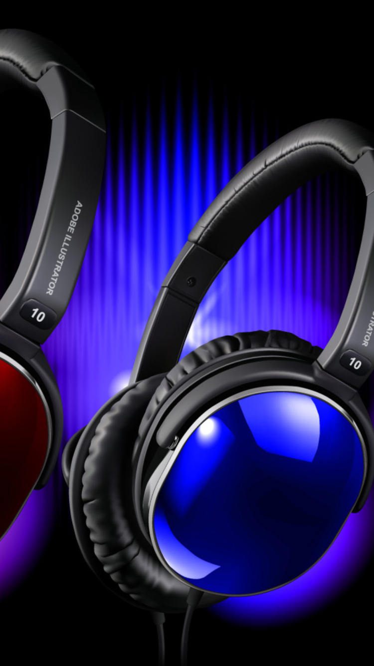 Fondo de pantalla Colorful Headphones 750x1334
