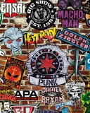 Fondo de pantalla WWE Logos: Hot Rod, Punk 128x160