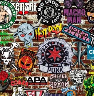 Kostenloses WWE Logos: Hot Rod, Punk Wallpaper für iPad