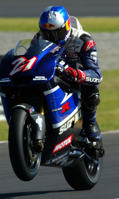 Screenshot №1 pro téma Racing Bike Suzuki 480x800