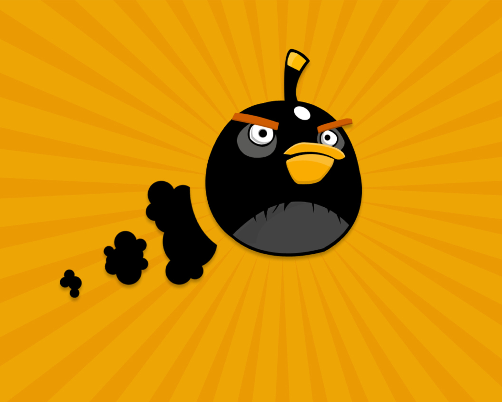 Das Black Angry Birds Wallpaper 1600x1280