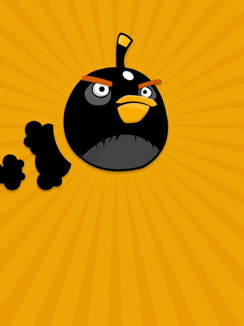 Black Angry Birds screenshot #1 480x640