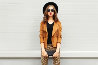 Fashion Girl in Sunglasses - Obrázkek zdarma pro 1440x1280