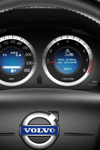 Fondo de pantalla Volvo Speedometer 320x480