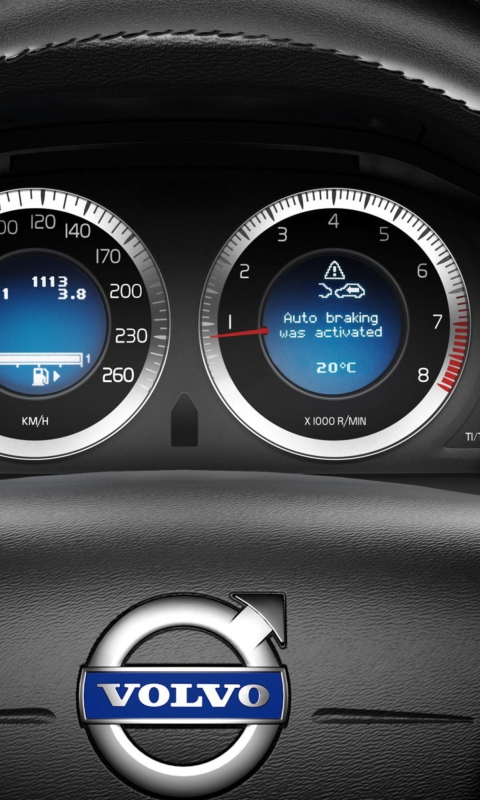 Fondo de pantalla Volvo Speedometer 480x800