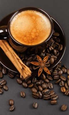 Das Cinnamon And Star Anise Coffee Wallpaper 240x400