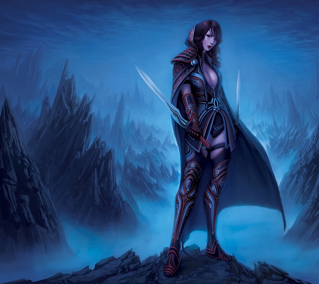 Fantasy Warrior Girl wallpaper 1080x960