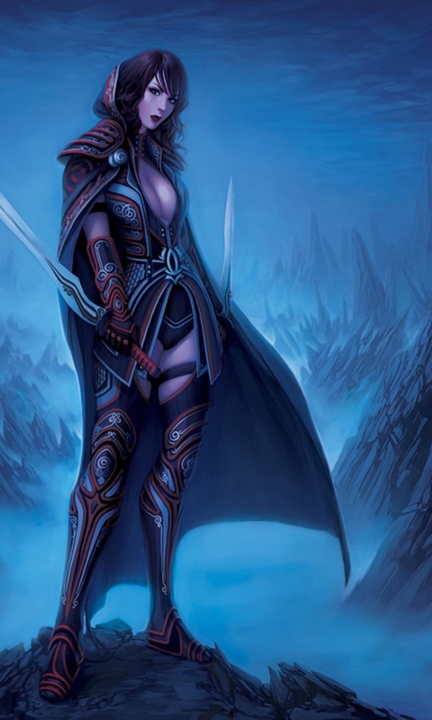 Screenshot №1 pro téma Fantasy Warrior Girl 480x800