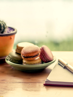 Macaroons and Notebook screenshot #1 240x320