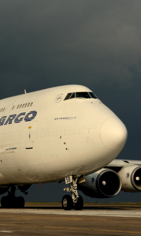 Fondo de pantalla Boeing 747 400 Air France 480x800