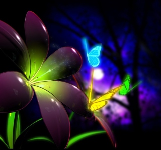 Phosphorescent Butterflies Picture for iPad