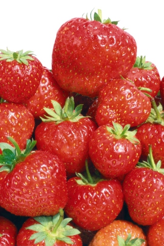 Red Strawberries wallpaper 320x480