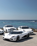 Fondo de pantalla White Lamborghini 128x160