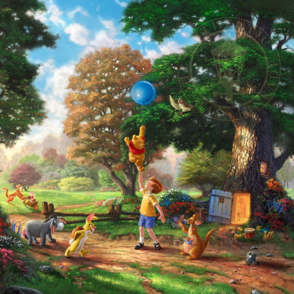 Screenshot №1 pro téma Thomas Kinkade, Winnie-The-Pooh 1024x1024