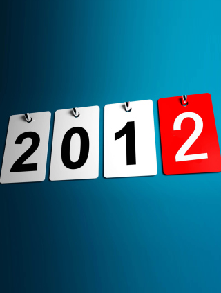 New Year 2012 papel de parede para celular para 176x220