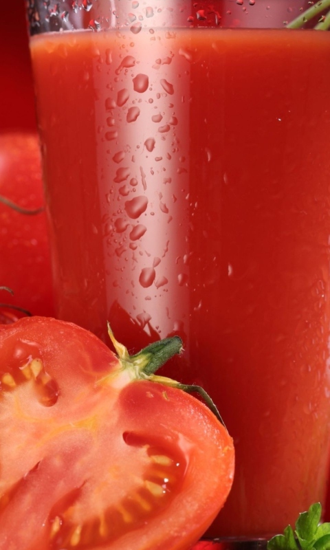 Fondo de pantalla Fresh Tomatoe Juice 480x800