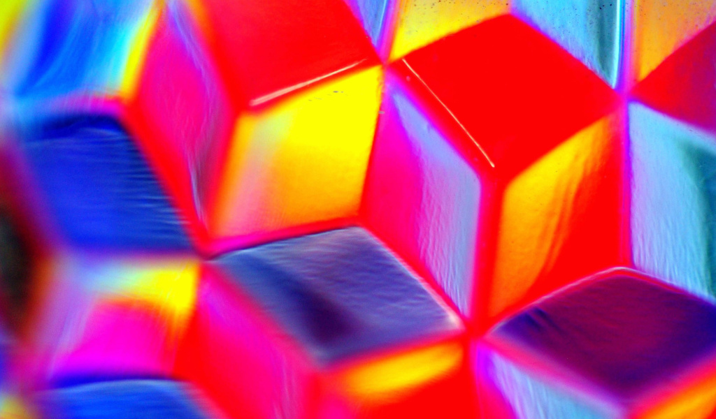 Colorful Cubes 3D wallpaper 1024x600