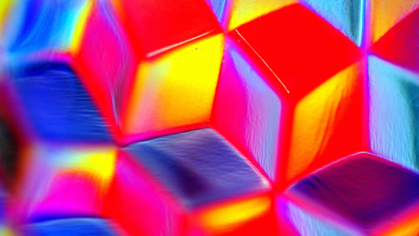 Sfondi Colorful Cubes 3D 1366x768