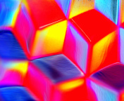 Fondo de pantalla Colorful Cubes 3D 176x144