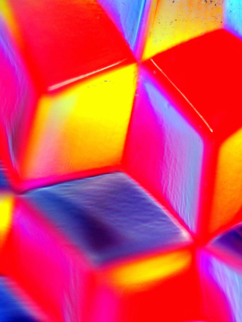 Colorful Cubes 3D wallpaper 480x640