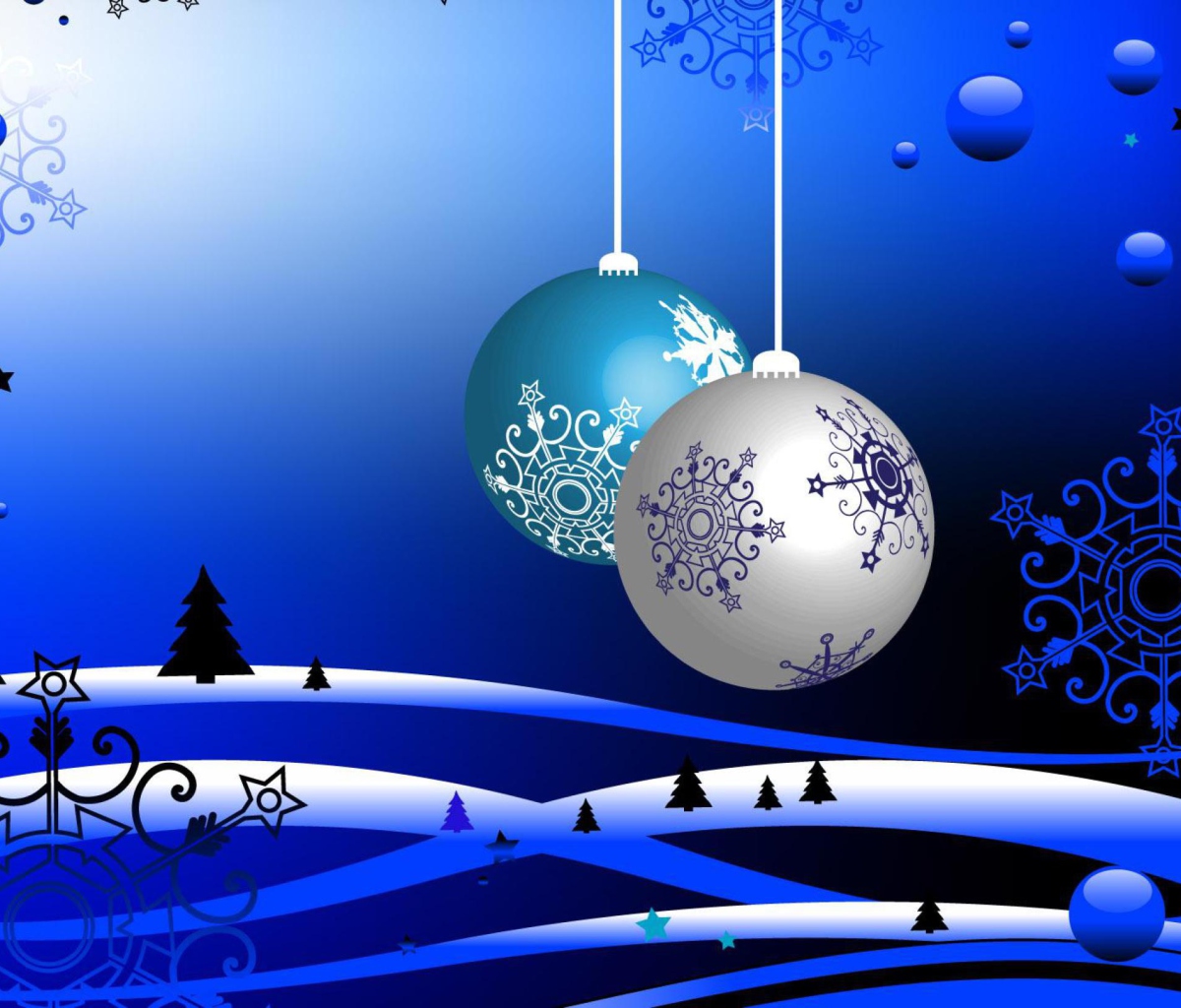 Christmas Balls wallpaper 1200x1024